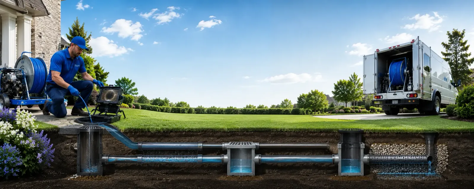 Outdoor drain cleaning information for Elmwood, NE